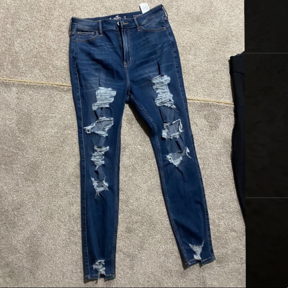 Dark ripped jeans